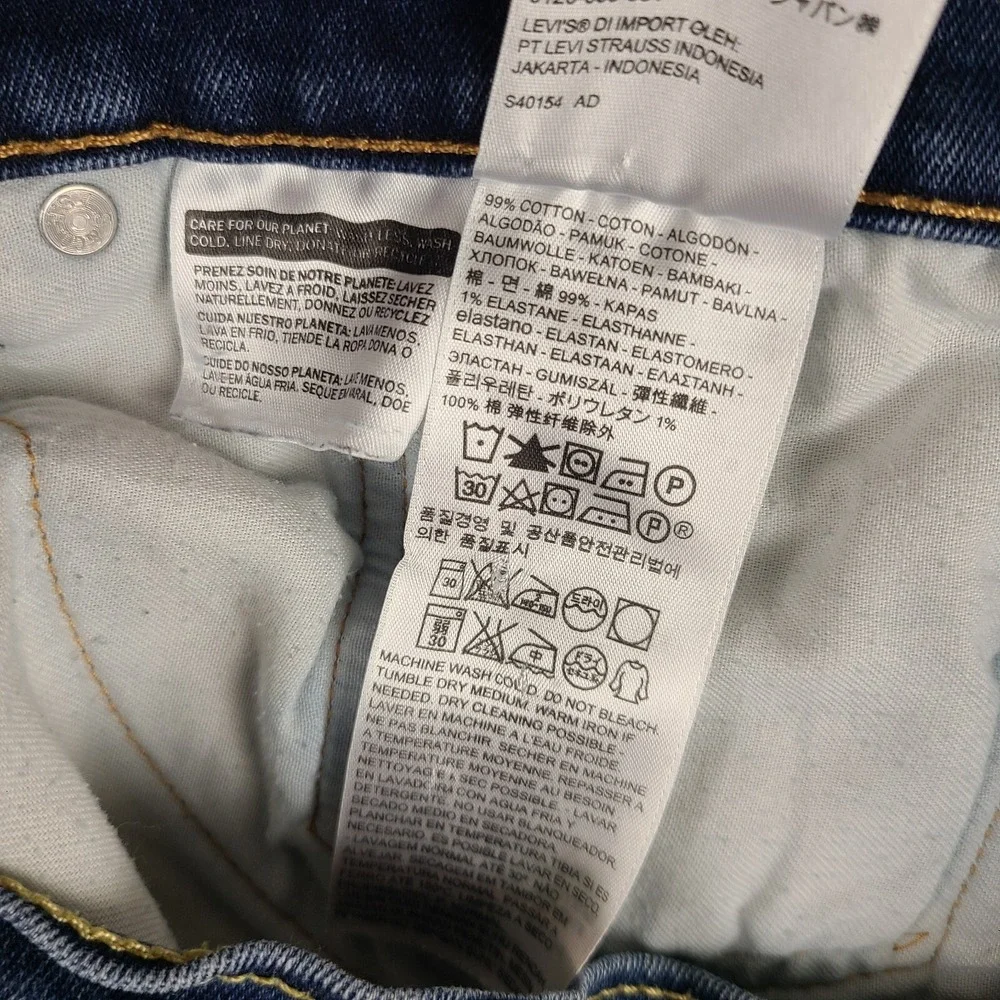 Levi's 514 Jeans Mens 36x32 Blue Straight Fit‎ Dark Wash Denim
